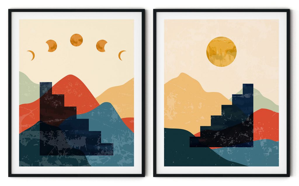 Set of 2 burnt bohemian