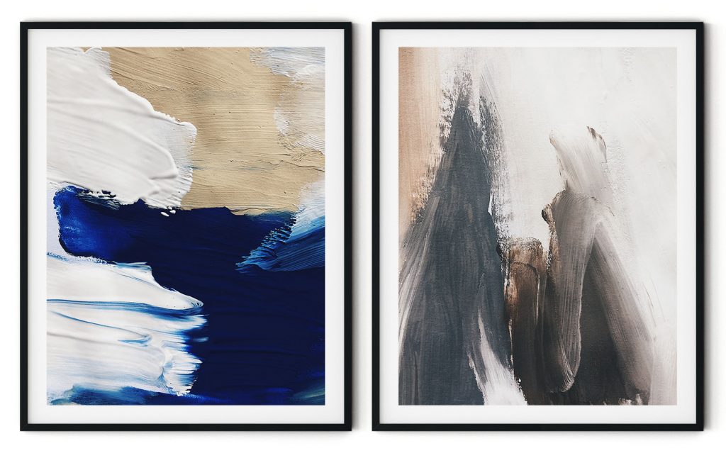 Set of 2 oceanic strokes landscape