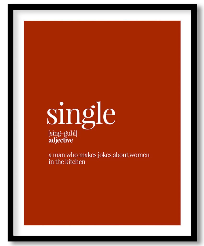 Single - Funny Dictionary Definition, Rust Red