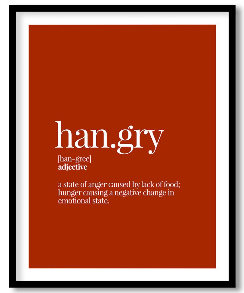Hunger - Funny Dictionary Definition, Rust Red