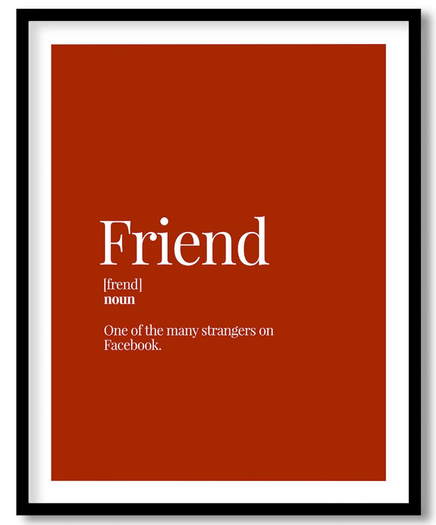 Friend - Funny Dictionary Definition, Rust Red