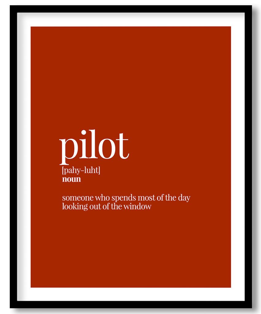 Pilot - Funny Dictionary Definition, Rust Red