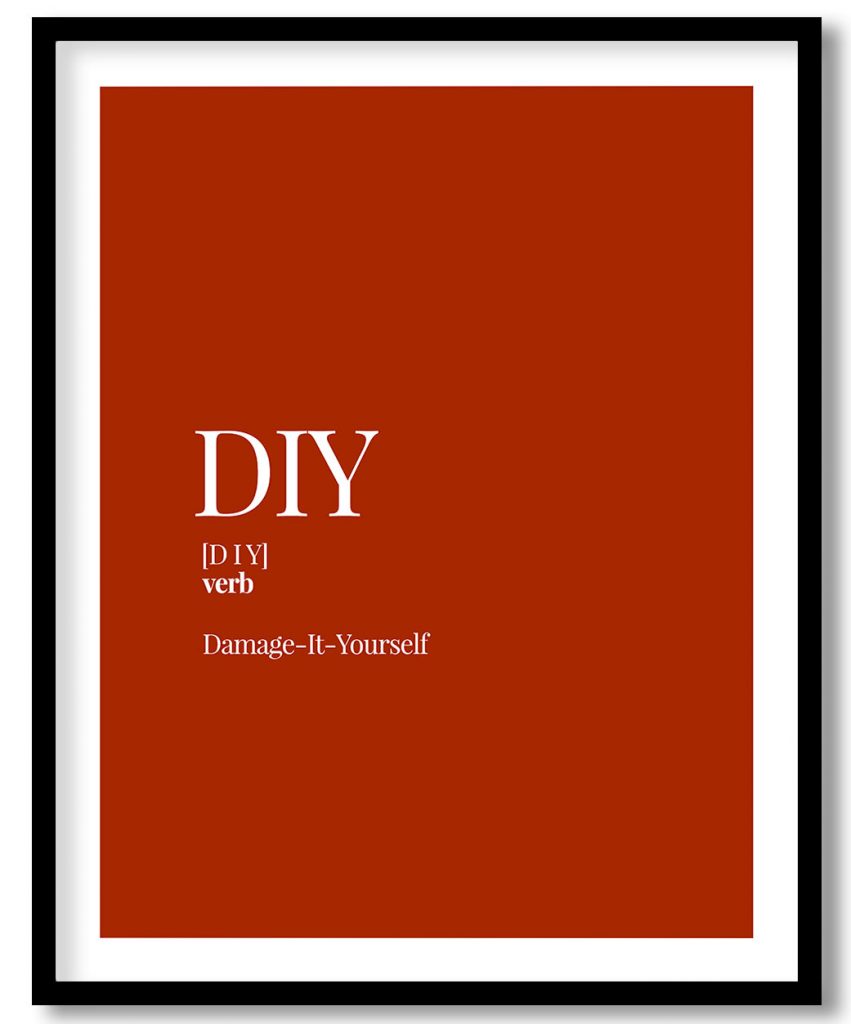 DIY - Funny Dictionary Definition, Rust Red