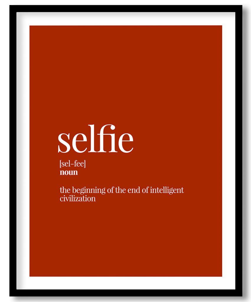Selfie - Funny Dictionary Definition, Rust Red