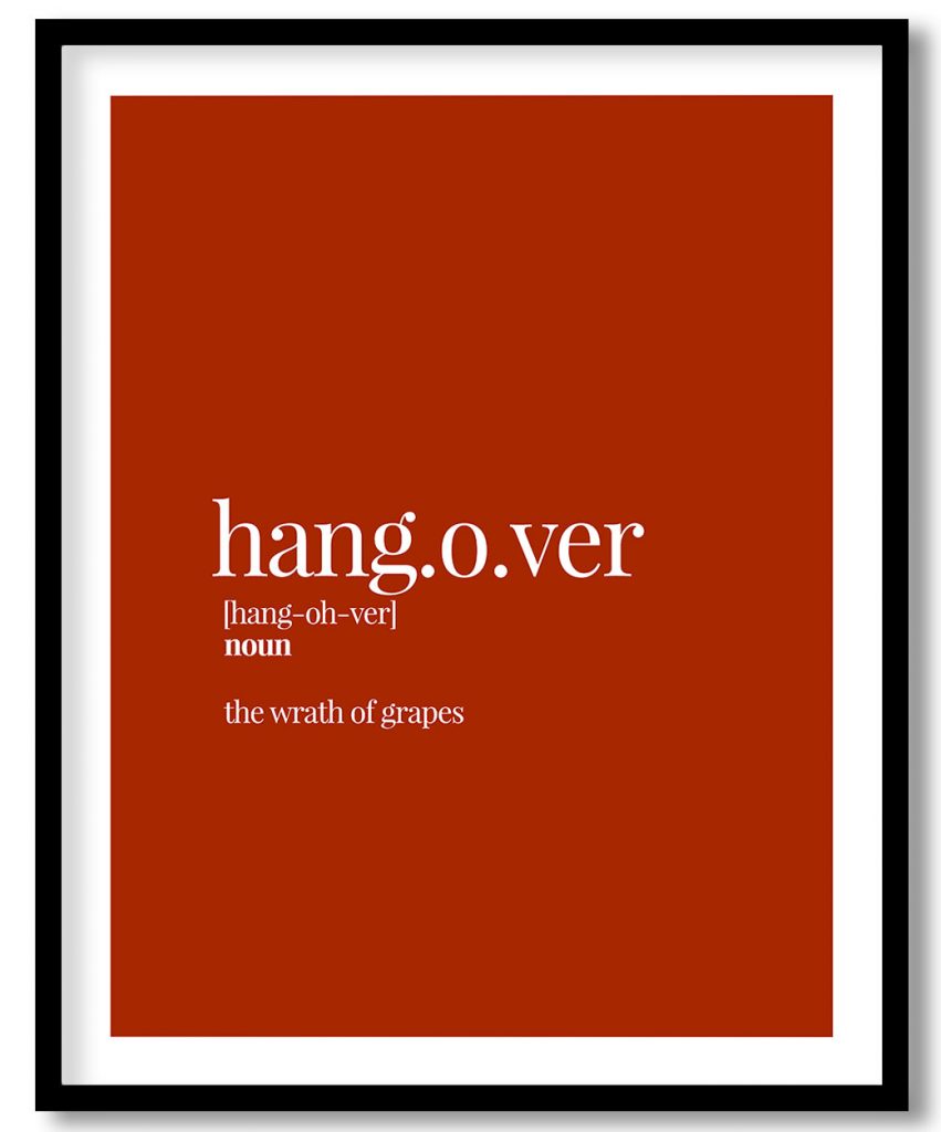 Hangover - Funny Dictionary Definition, Rust Red