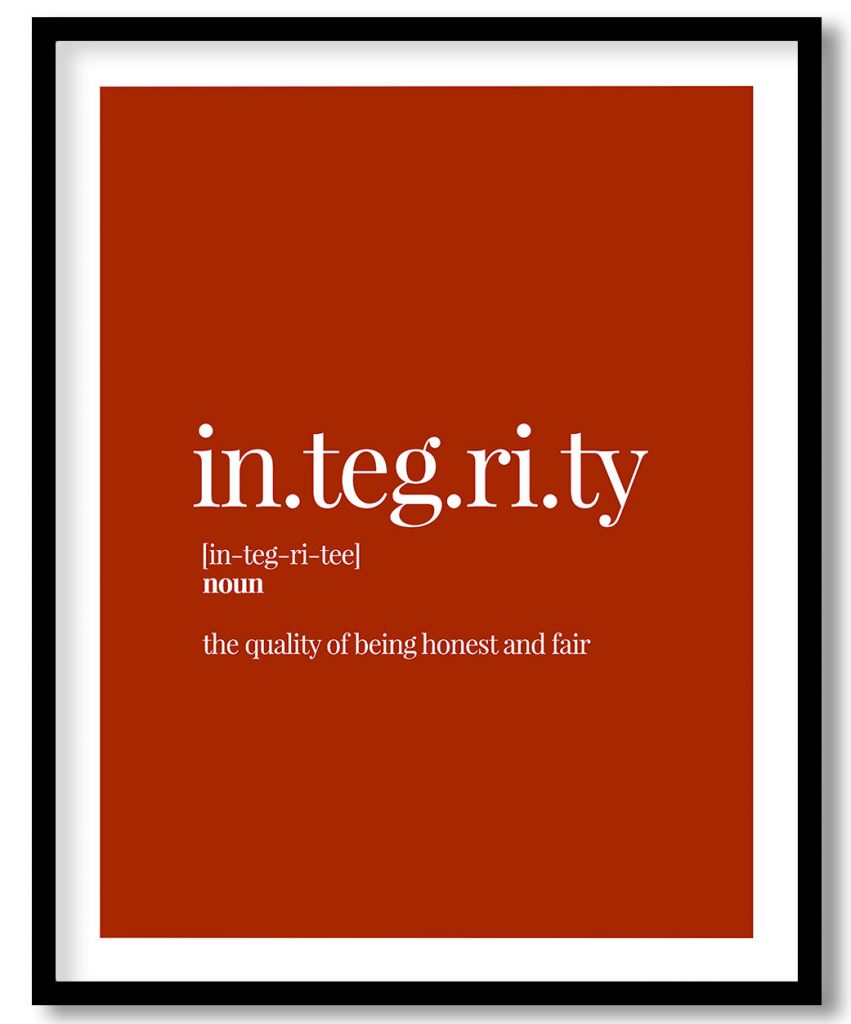 Integrity - Funny Dictionary Definition, Rust Red