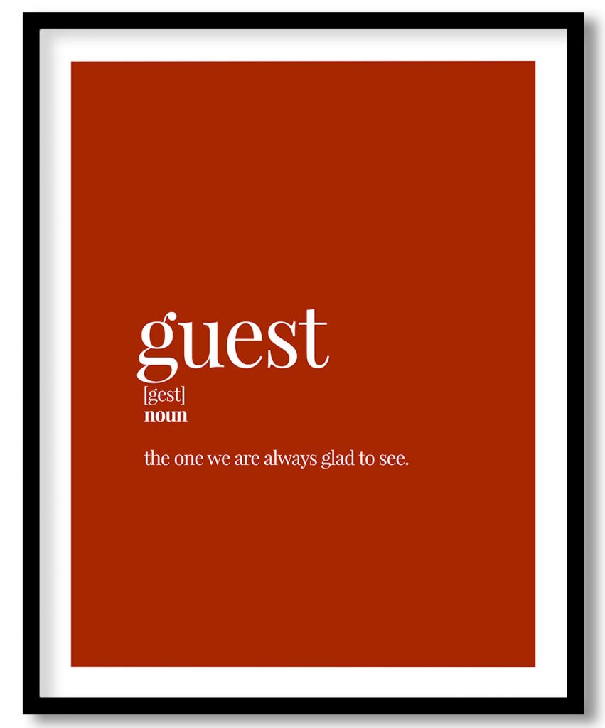 Guest - Funny Dictionary Definition, Rust Red