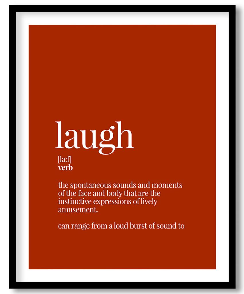 Laugh - Funny Dictionary Definition, Rust Red