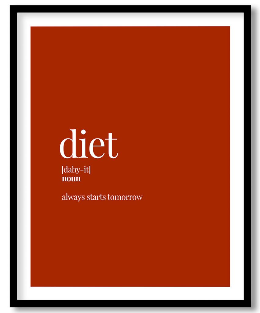 Diet - Funny Dictionary Definition, Rust Red