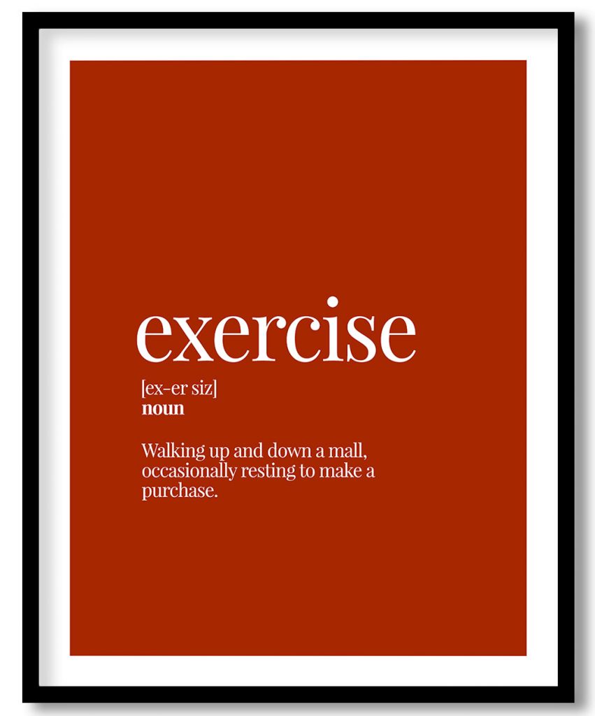 Exercise - Funny Dictionary Definition, Rust Red