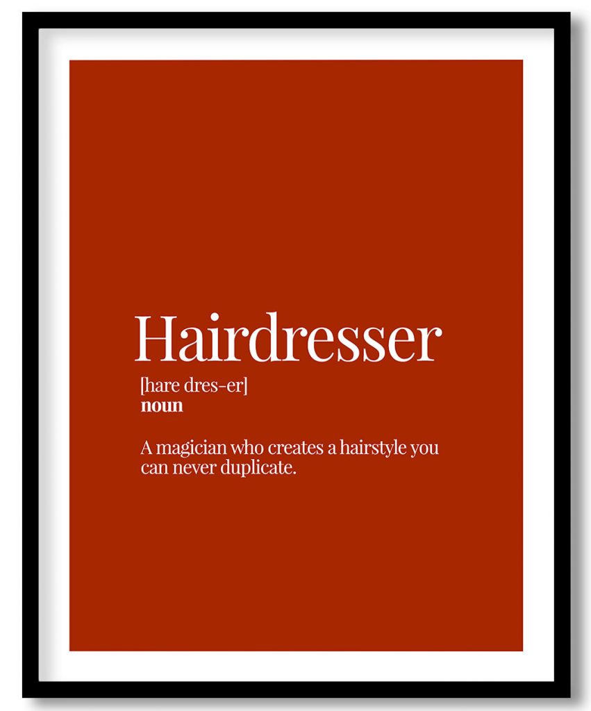 Hairdresser - Funny Dictionary Definition, Rust Red