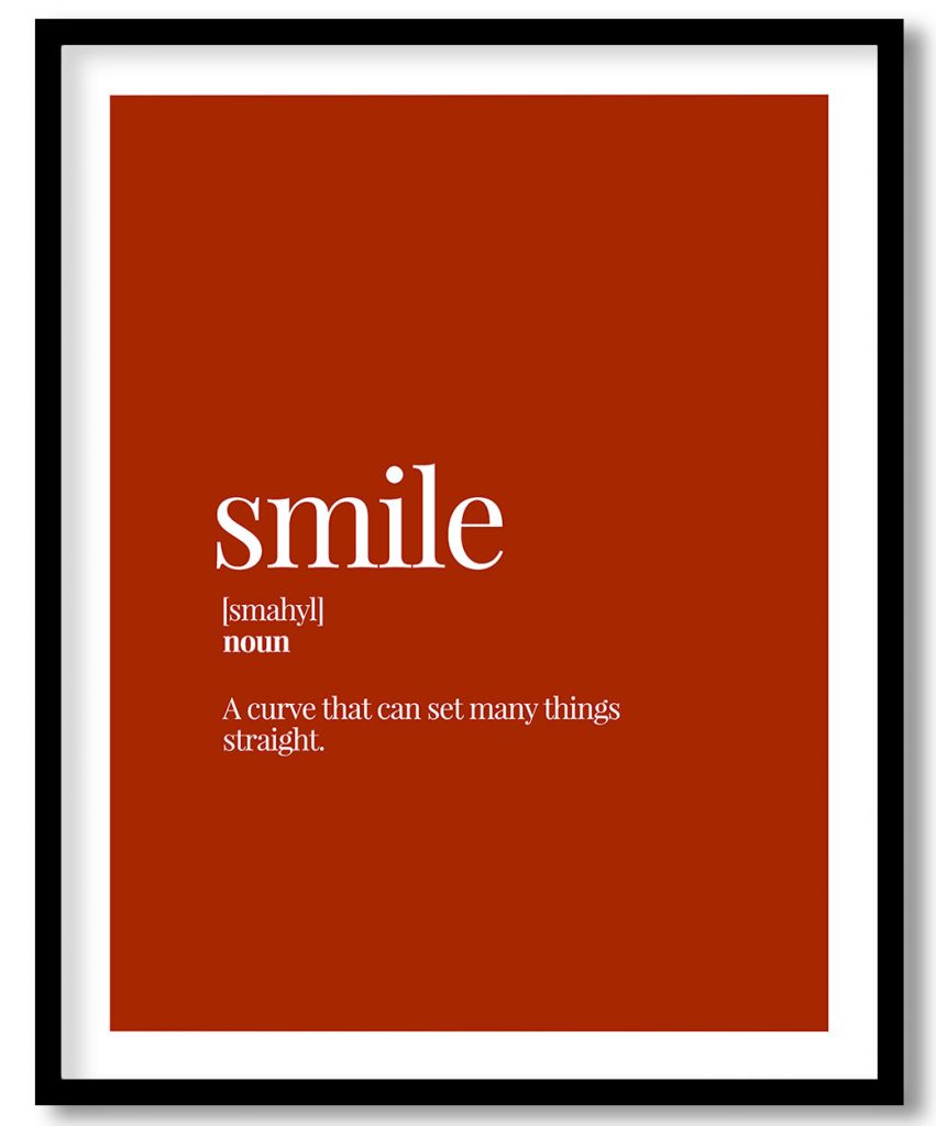 Smile - Funny Dictionary Definition, Rust Red