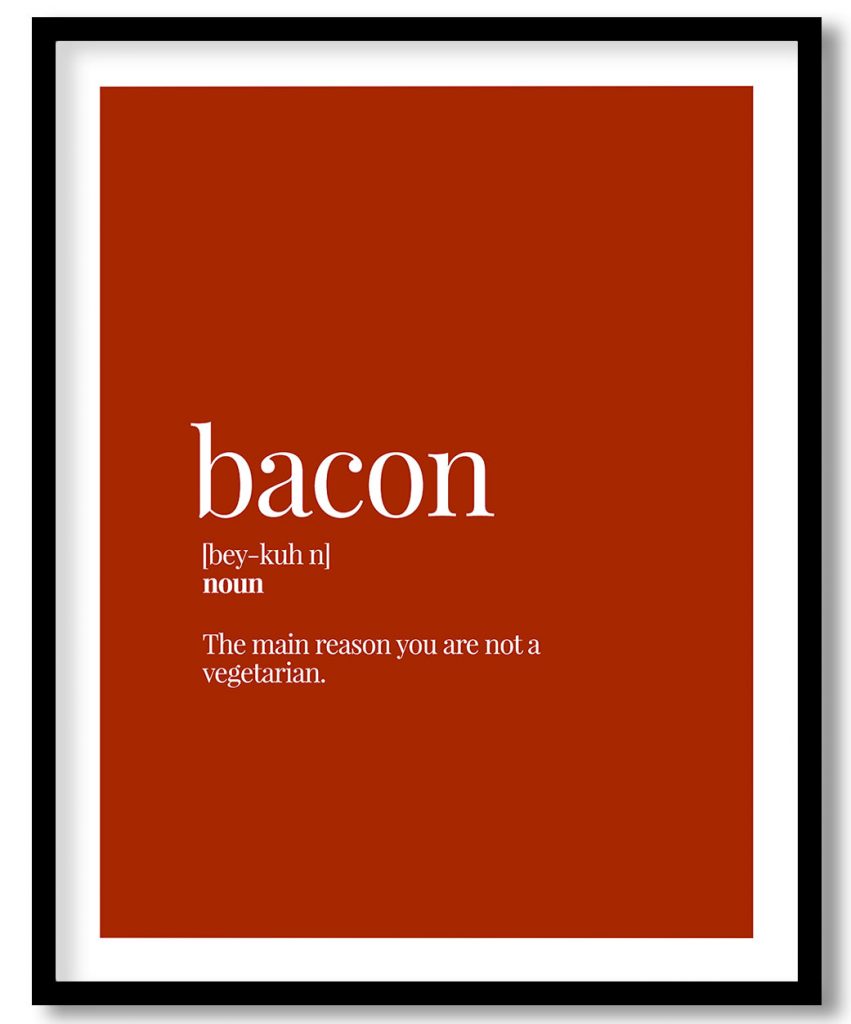 Bacon - Funny Dictionary Definition, Rust Red