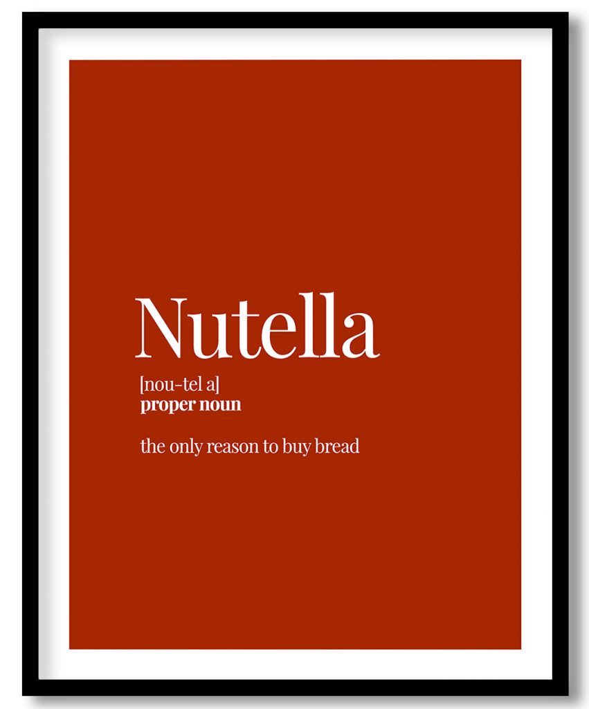 Nutella - Funny Dictionary Definition, Rust Red
