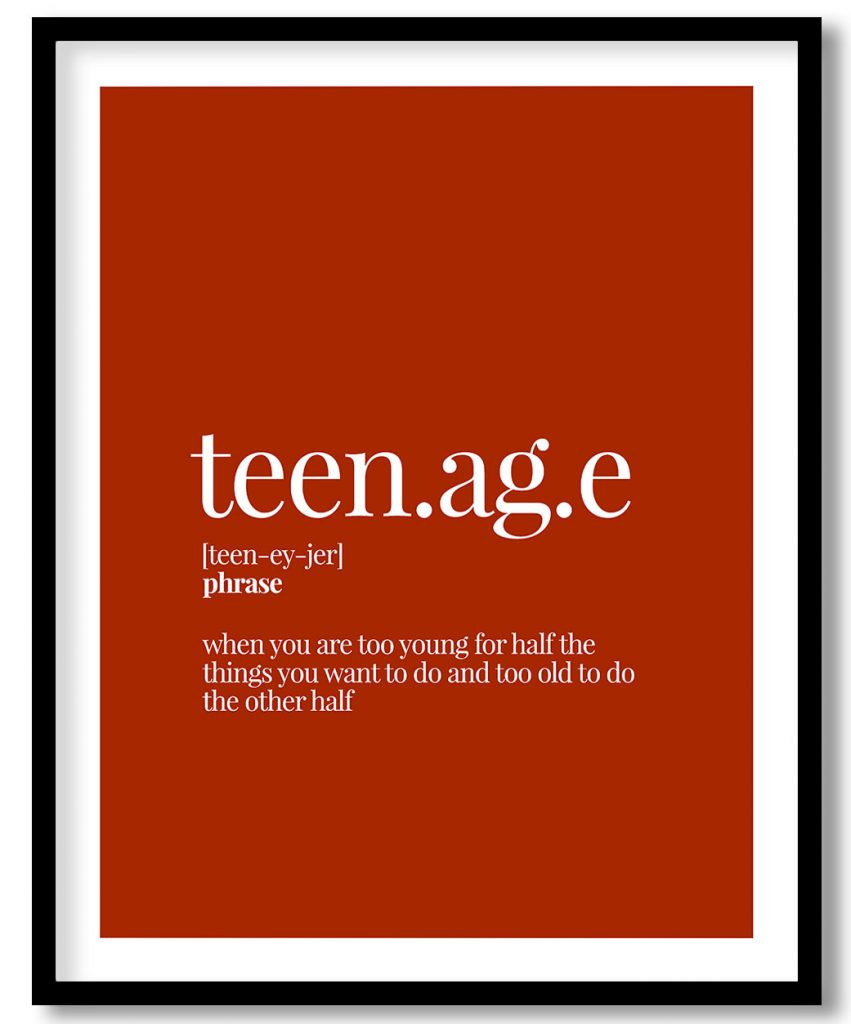 Teenager - Funny Dictionary Definition, Rust Red