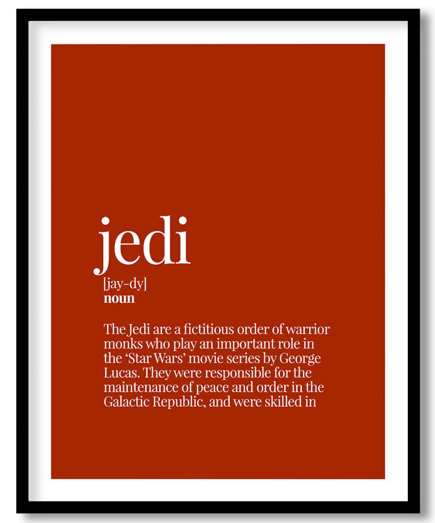 Jedi - Funny Dictionary Definition, Rust Red