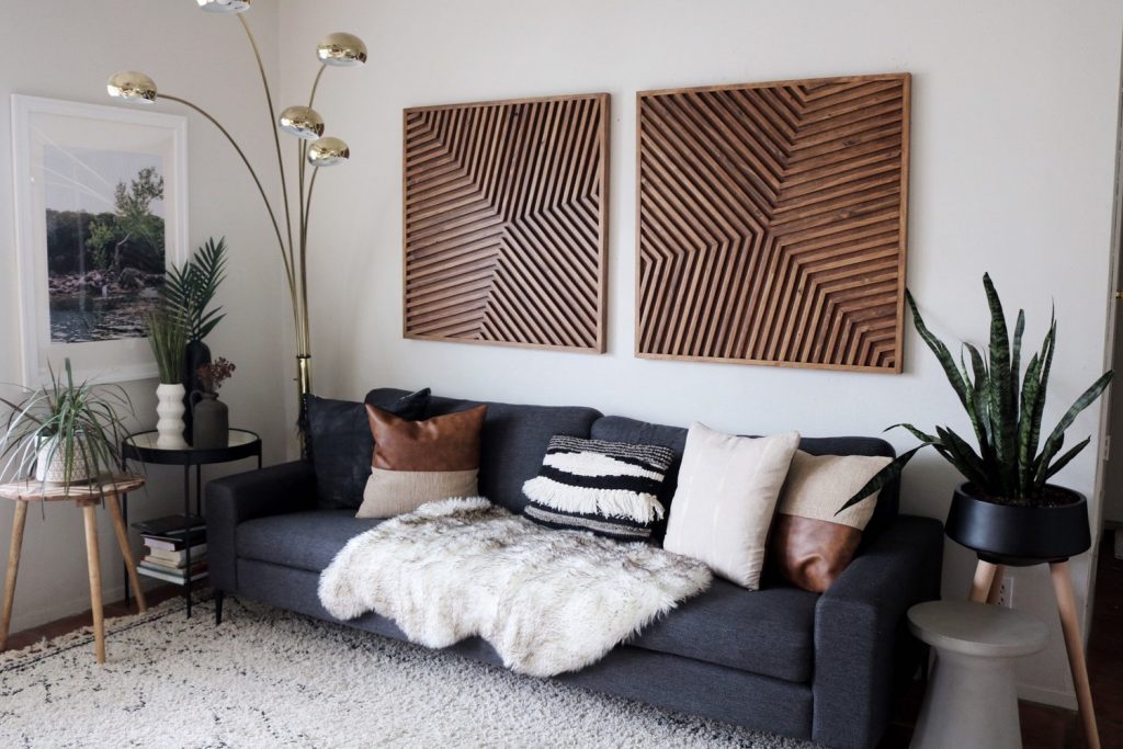 Set of 2 Stave Wall Art - Wood Wall Art, Wall Sculpture, Modern Wood Art, Wall Decor