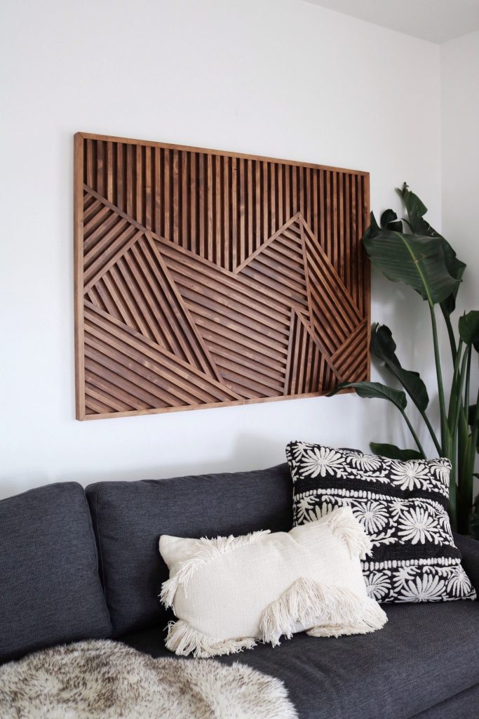 Horizon Mountain Modern Wood Art - Wood Wall Art, Wall Sculpture, Modern Wood Art, Wall Decor