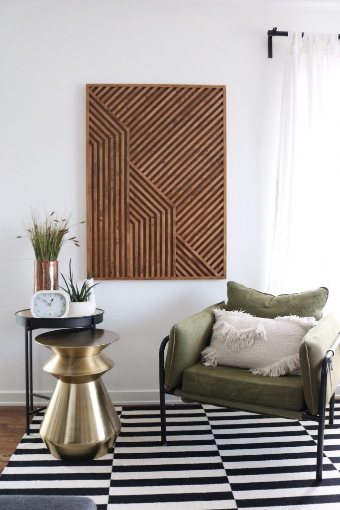 Large rustic straight waves wood art - Wood Wall Art, Wall Sculpture, Modern Wood Art, Wall Decor