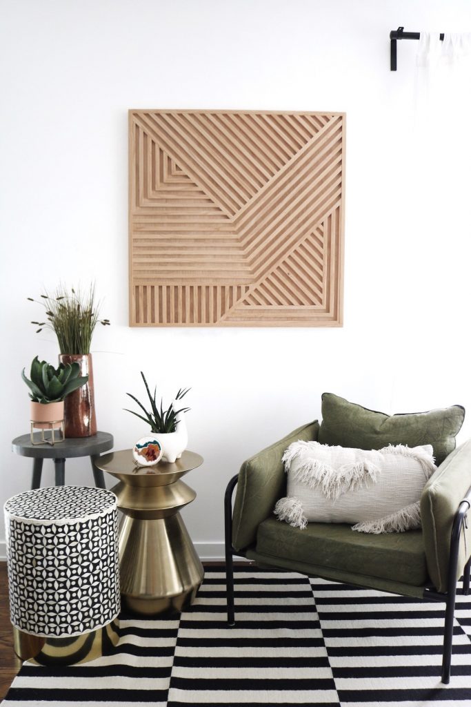 Modern triangles wood art - Wood Wall Art, Wall Sculpture, Modern Wood Art, Wall Decor