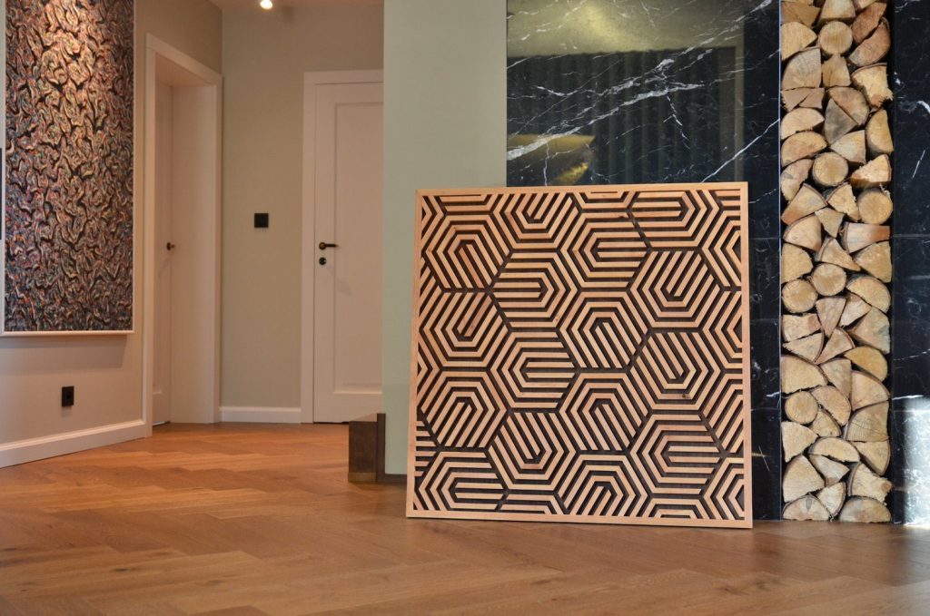 Modern hexagon wooden art - Wood Wall Art, Wall Sculpture, Modern Wood Art, Wall Decor