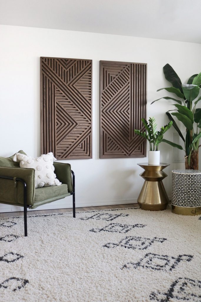 Set of 2 Wooden Modelistic  Wall Art - Wood Wall Art, Wall Sculpture, Modern Wood Art, Wall Decor