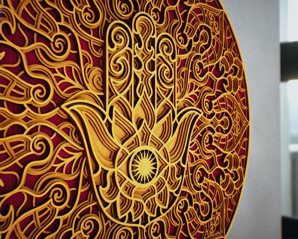 Hamsa 3D Mandala