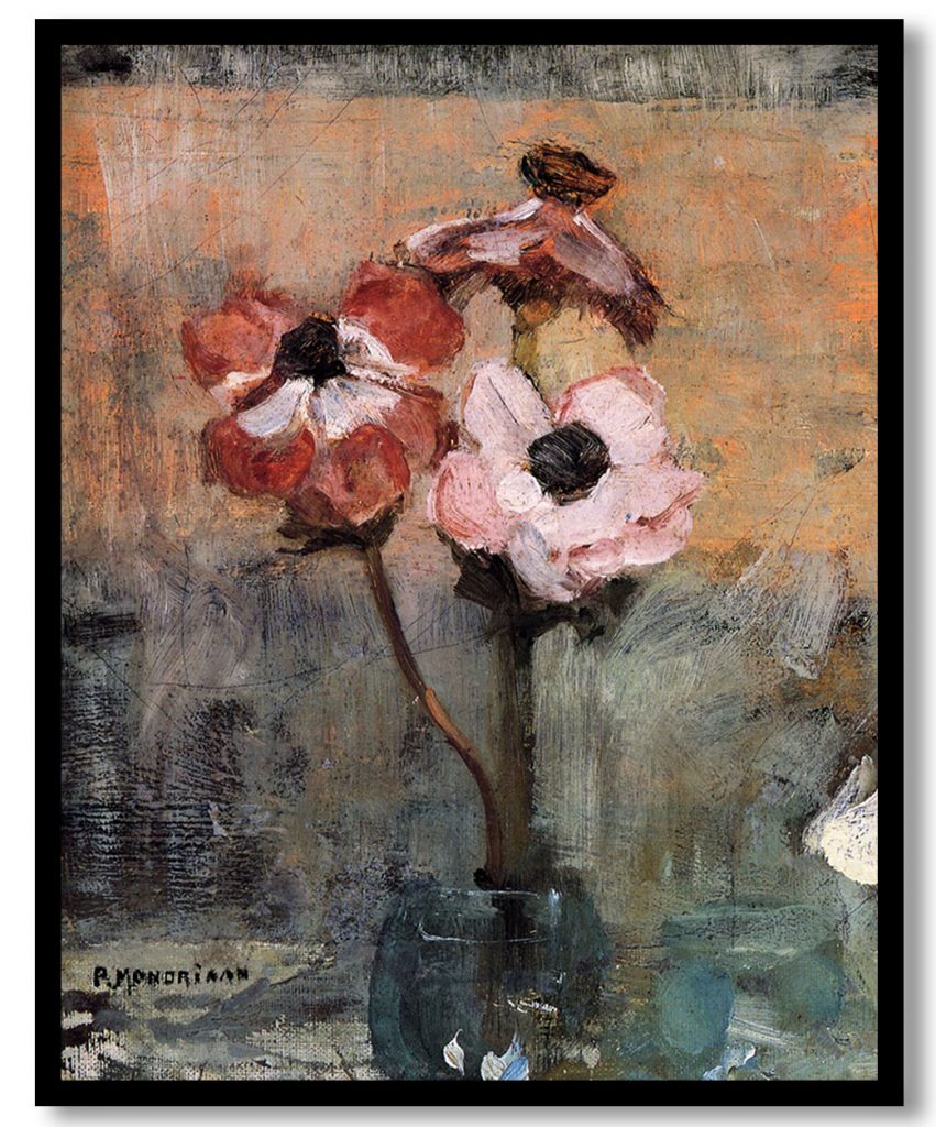 Anemones in a Vase by Piet Mondrian (1909)