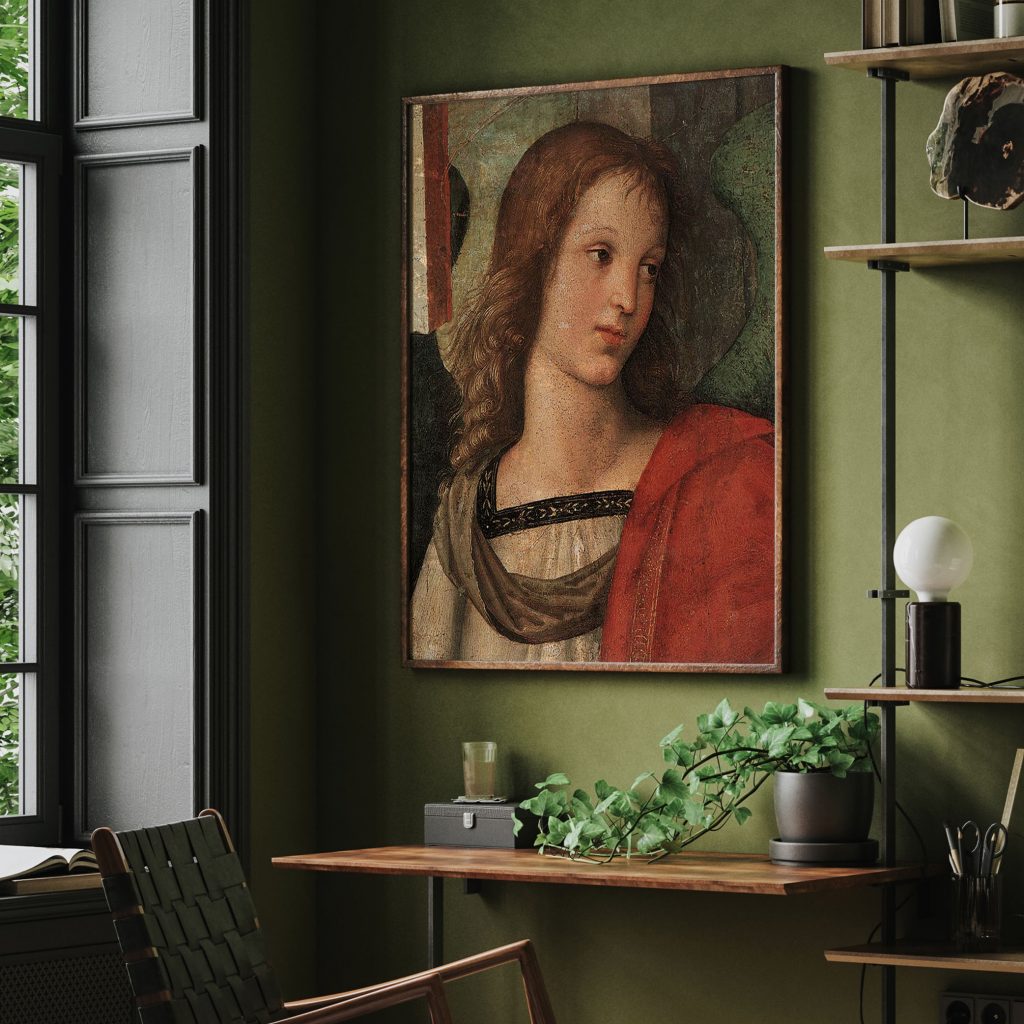 Angel (fragment of the Baronci altarpiece) by Raphael (1500)