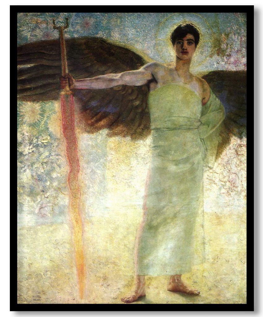 Angel with the Flaming Sword by Franz Stuck (1889)