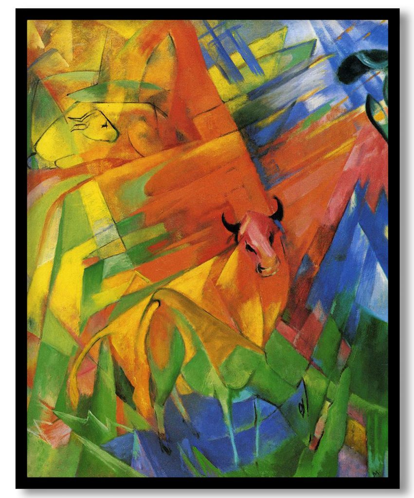 Animals in a Landscape by Franz Marc (1914)