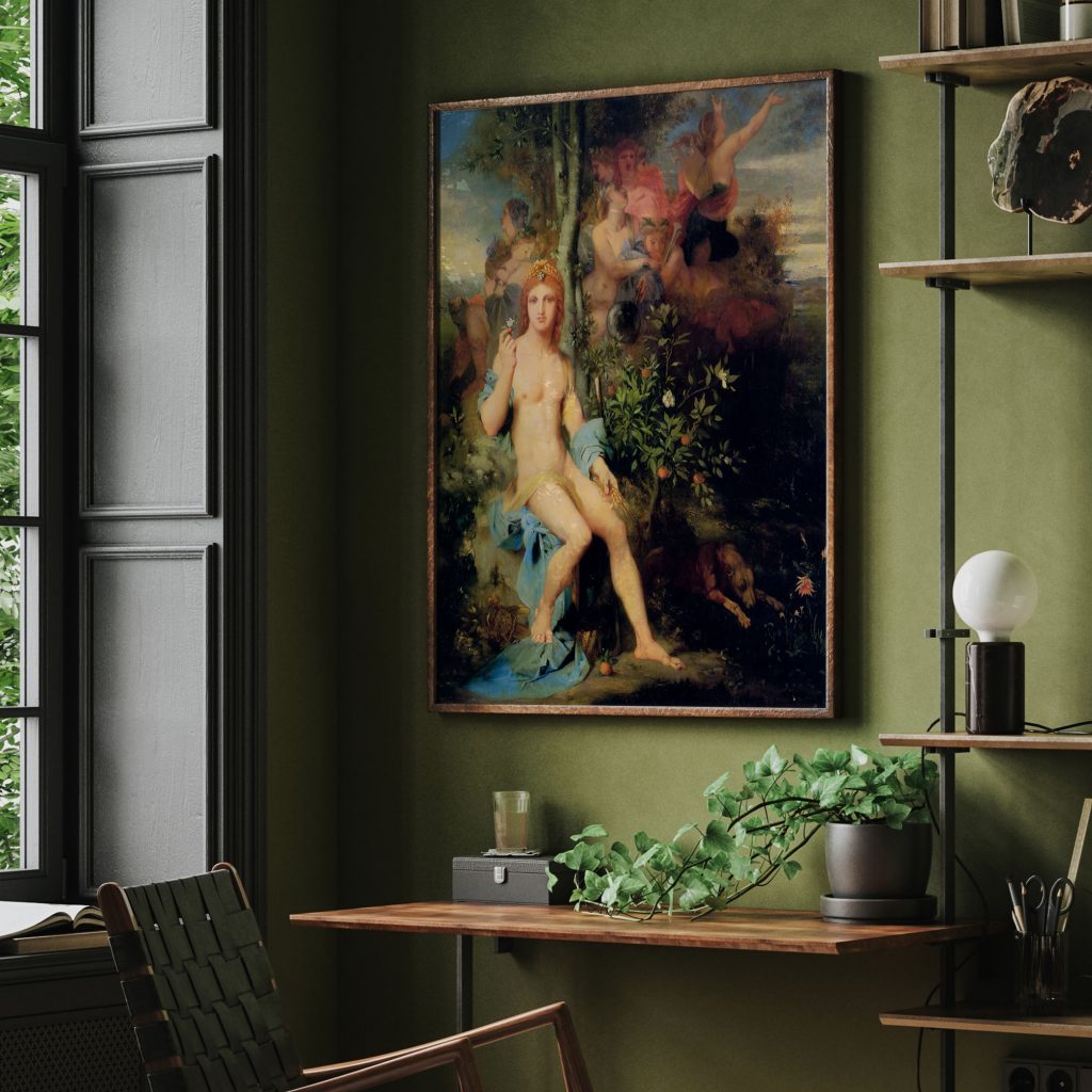Apollo and The Nine Muses by Gustave Moreau (1856)