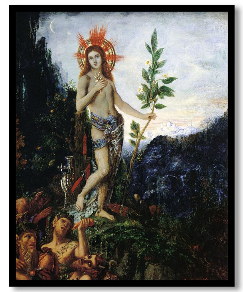 Apollo Receiving the Shepherds' Offerings by Gustave Moreau (1895)