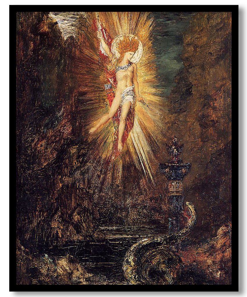 Apollo Vanquishing the Serpent Python by Gustave Moreau (1885)