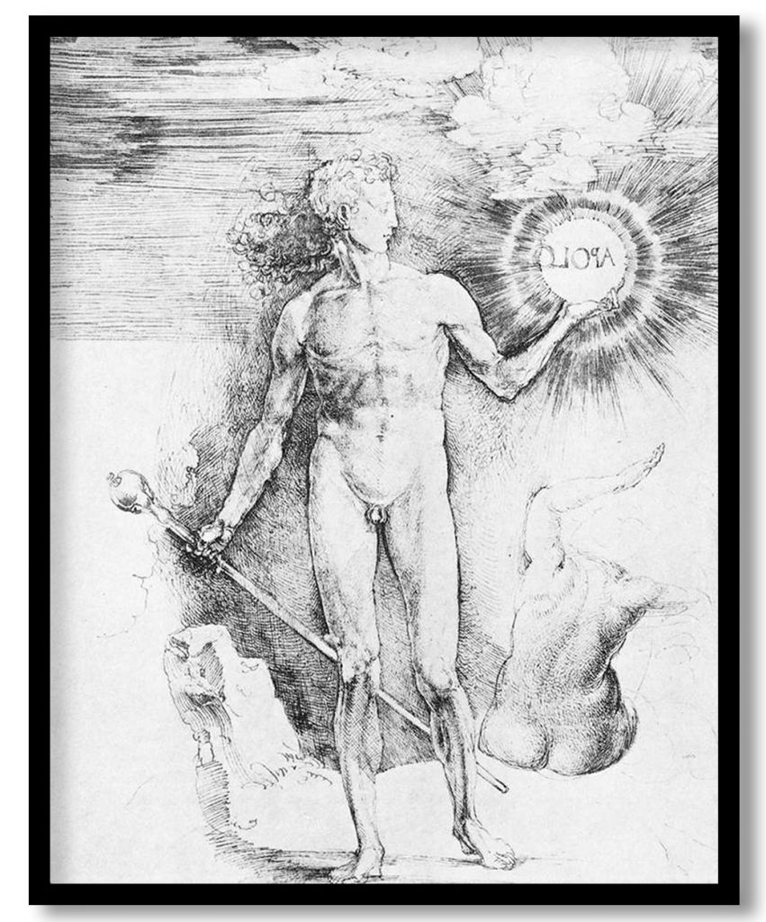 Apollo with the Solar Disc by Albrecht Durer (1504)