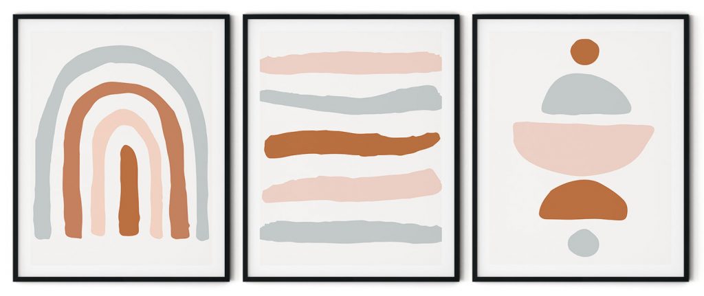 Set of 3 pastel rainbows