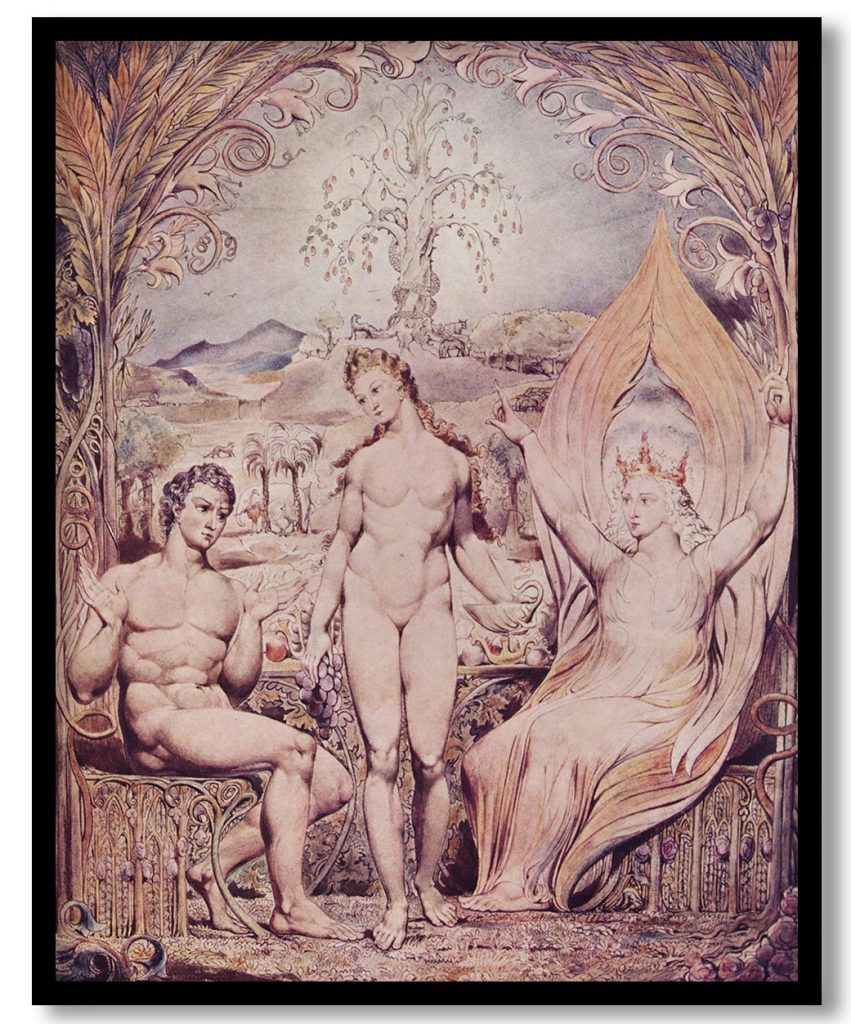 Archangel Raphael with Adam and Eve by William Blake (1808)