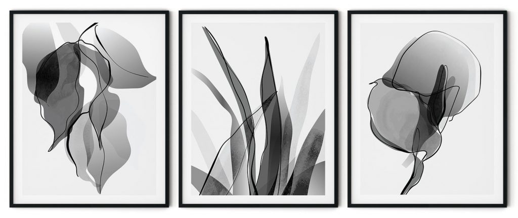 Set of 3 gray shade contemporary