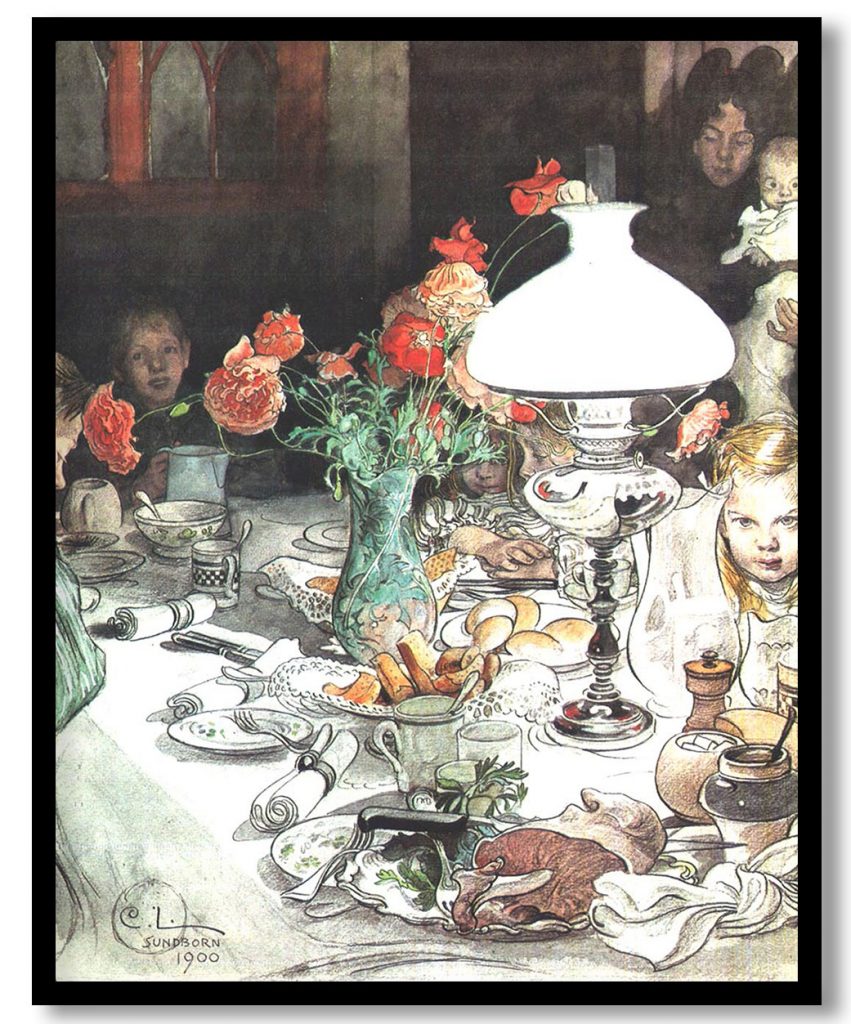 Around the Lamp at Evening by Carl Larsson (1900)
