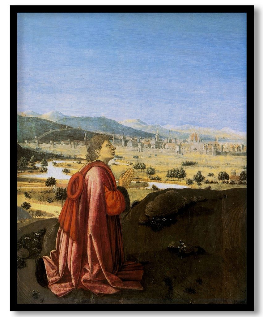 Assumption of the Virgin. Detail by Francesco Botticini (1476)