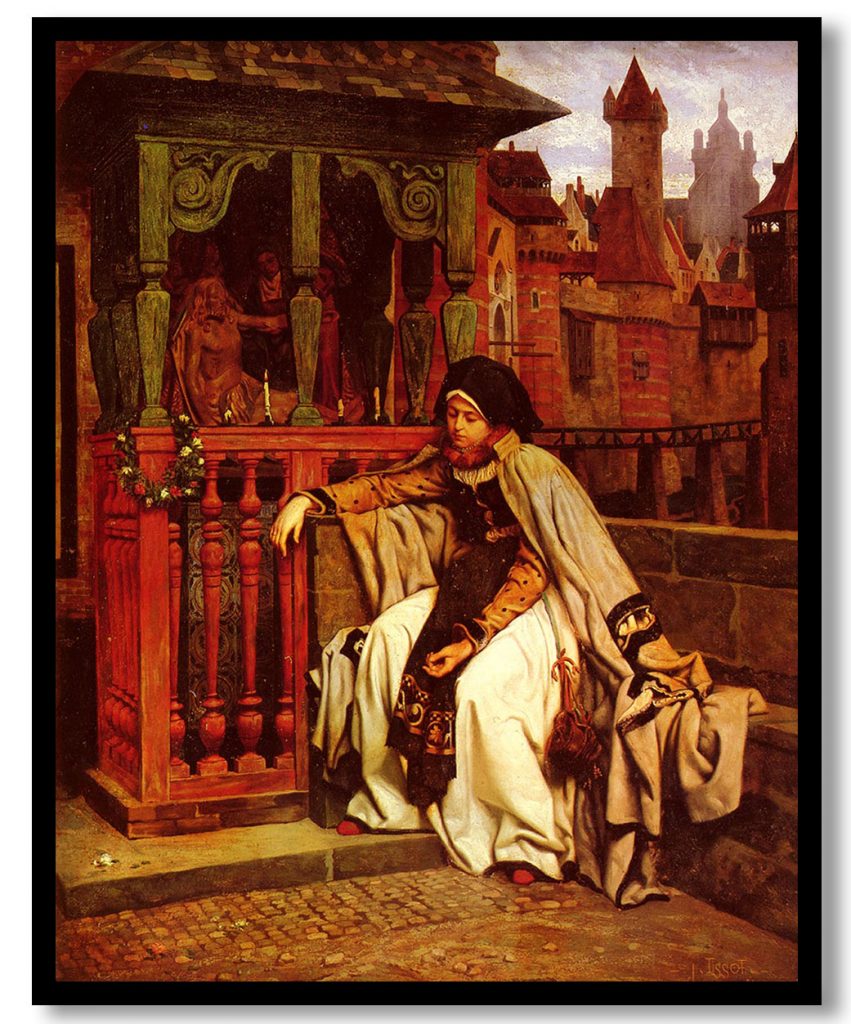 At Marguerite Rempart by James Tissot (1861)