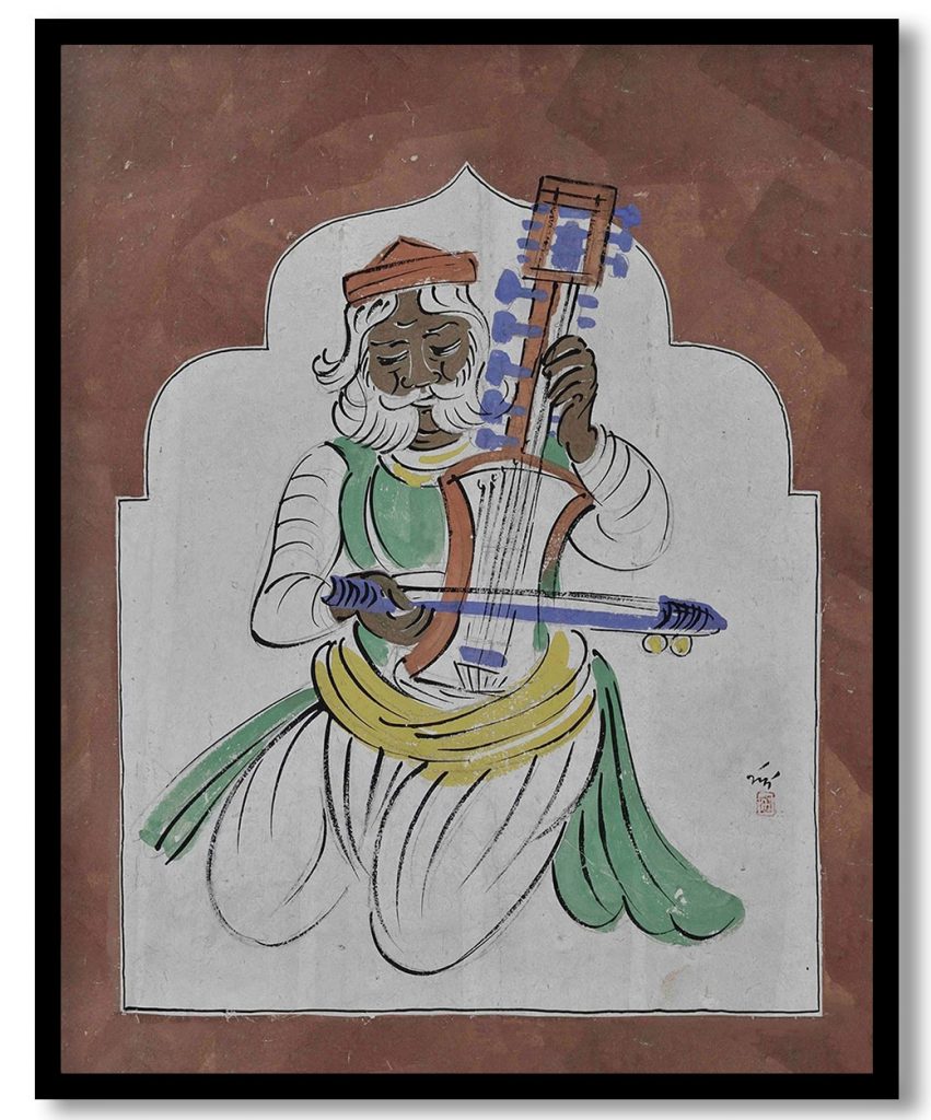 Sarangiwala by Nandalal Bose (1937)