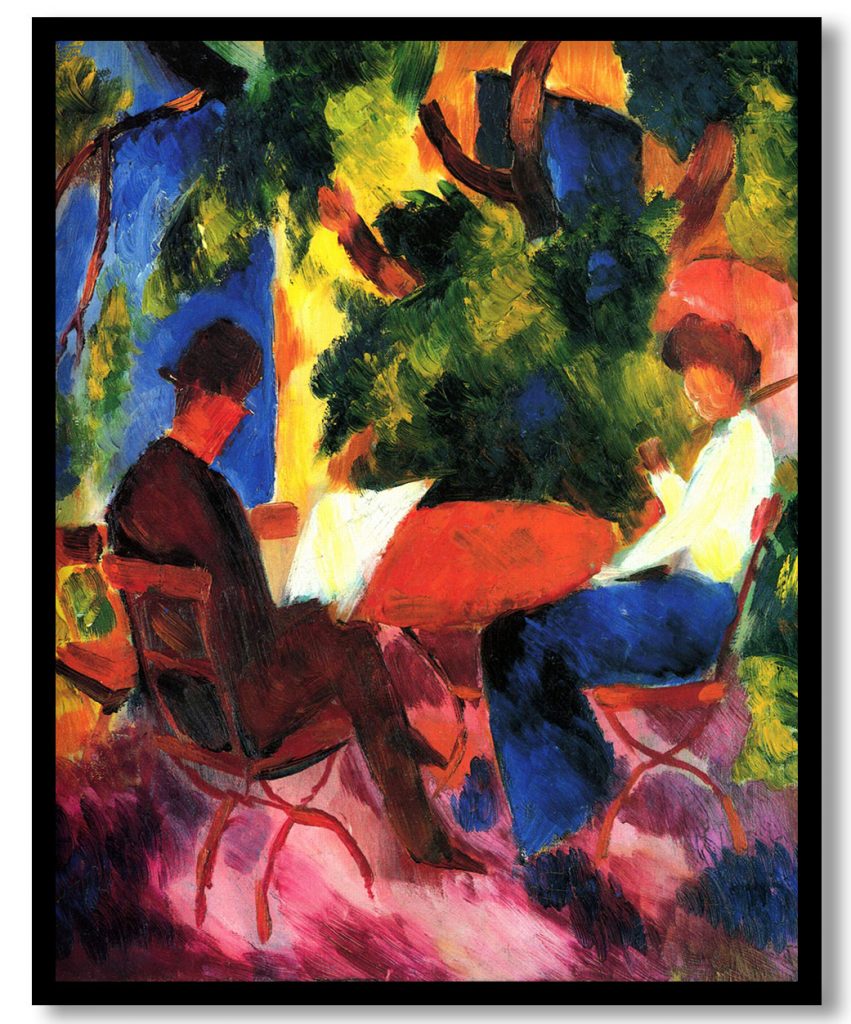 At the Garden Table by August Macke (1914)