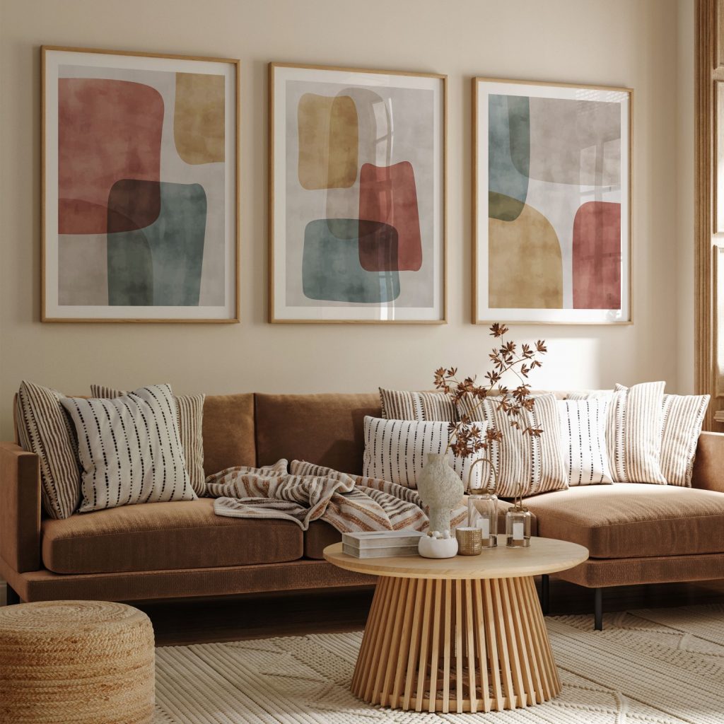 Abstract Muted Organic Shapes – Wall Painting