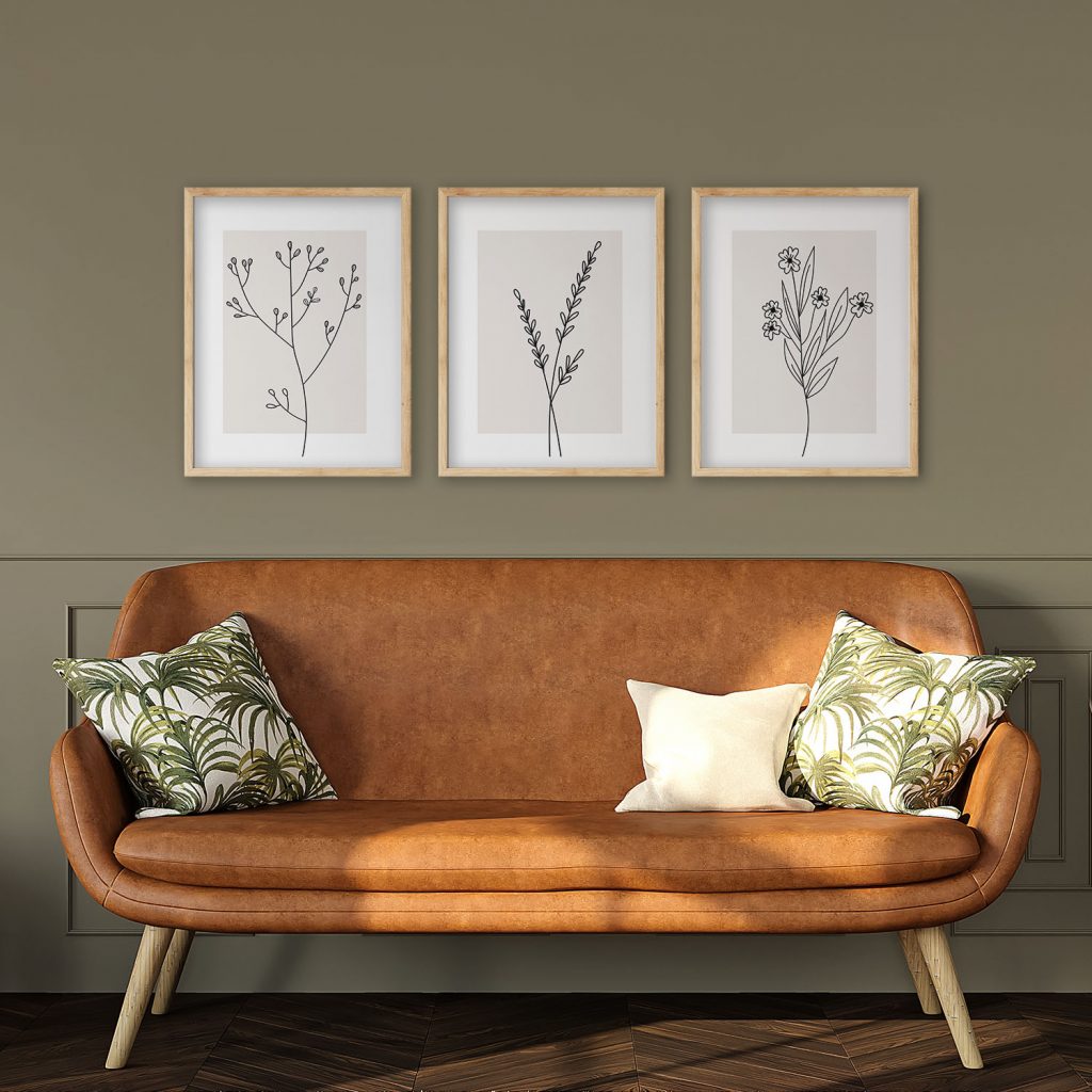 Minimalist Three Botanicals – Wall Decor