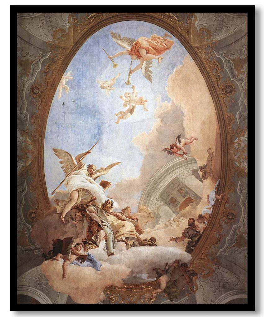 Allegory of Merit Accompanied by Nobility and Virtue by Giovanni Battista Tiepolo (1757-58)
