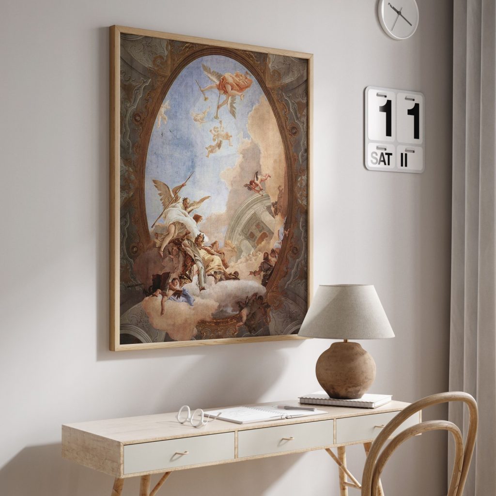 Allegory of Merit Accompanied by Nobility and Virtue by Giovanni Battista Tiepolo (1757-58)