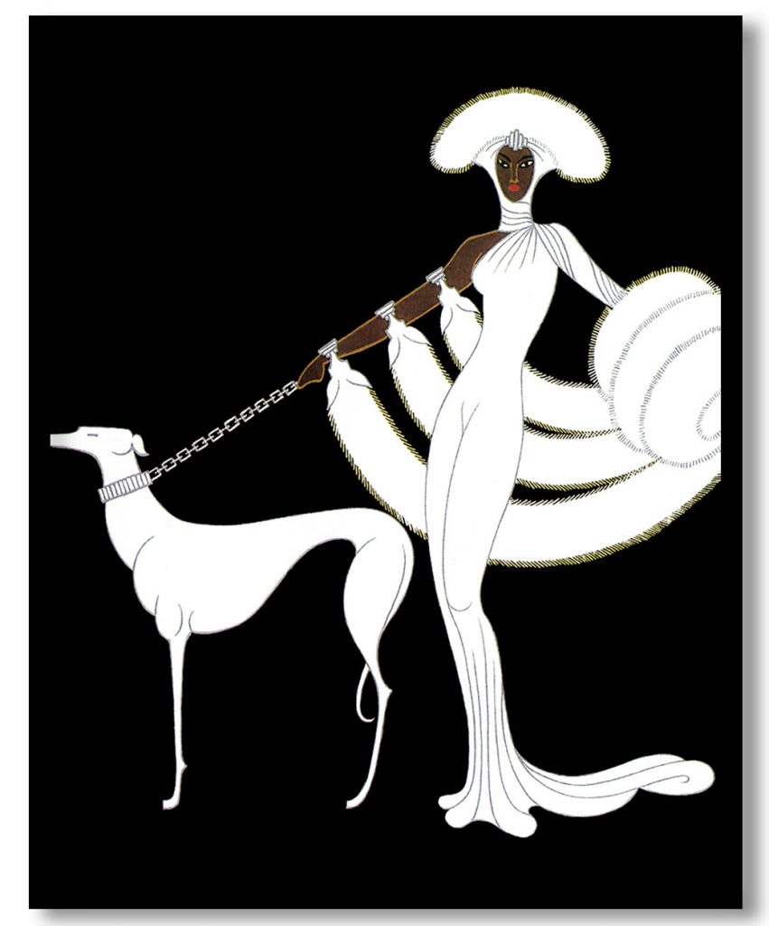 At the Theatre, Ebony and White by Erte