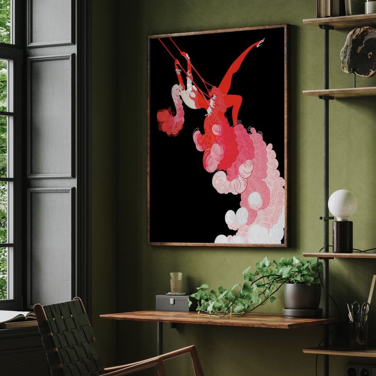Wall Art | At the Theatre, Trapeze by Erte | Small to XXXL Sizes