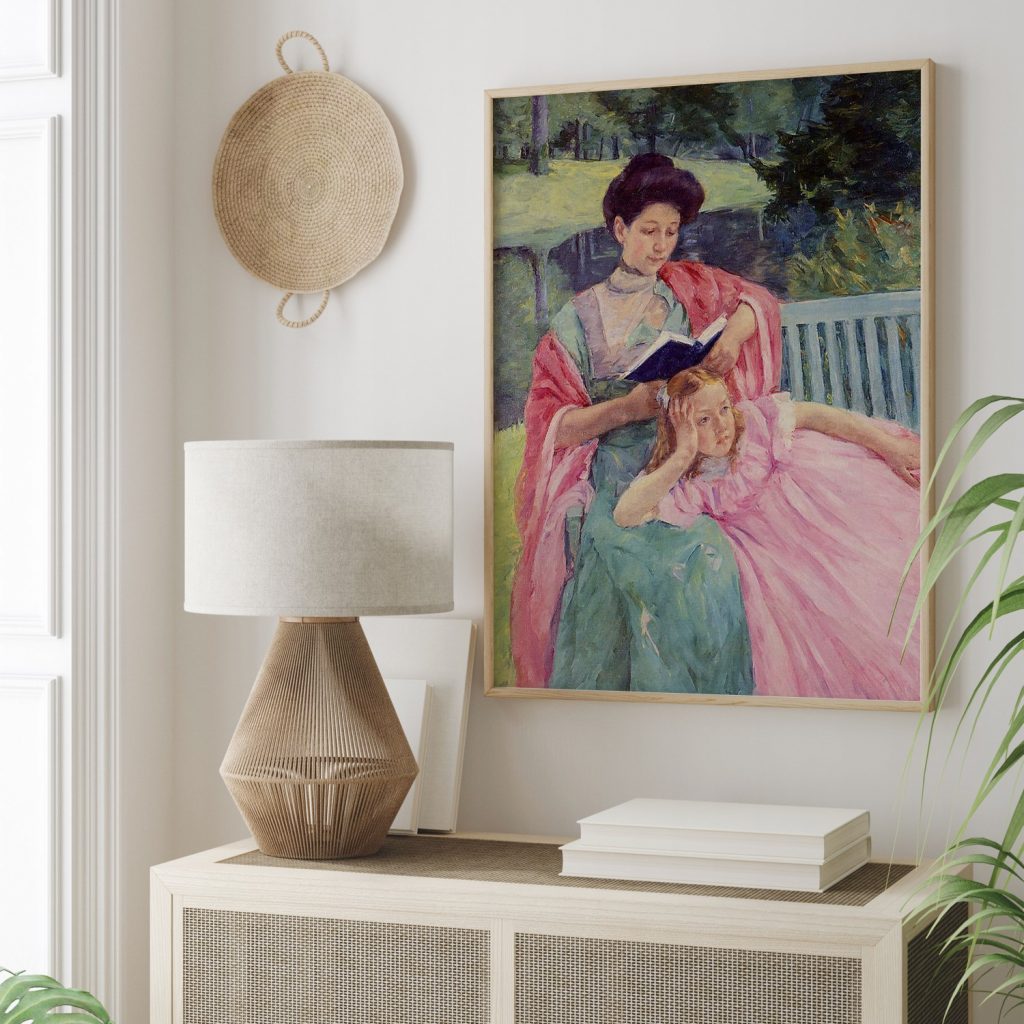 Auguste Reading to Her Daughter by Mary Cassatt (1910)